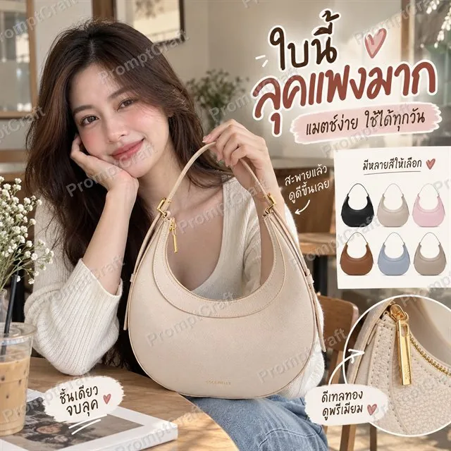 ตัวอย่างภาพโฆษณากระเป๋าถือ