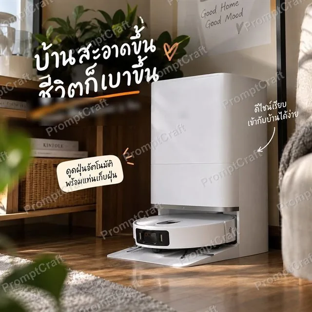 ตัวอย่างภาพโฆษณาหุ่นยนต์ดูดฝุ่น