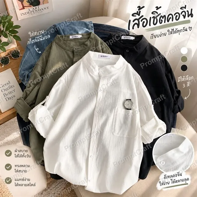 ตัวอย่างภาพโฆษณาเสื้อเชิ้ต