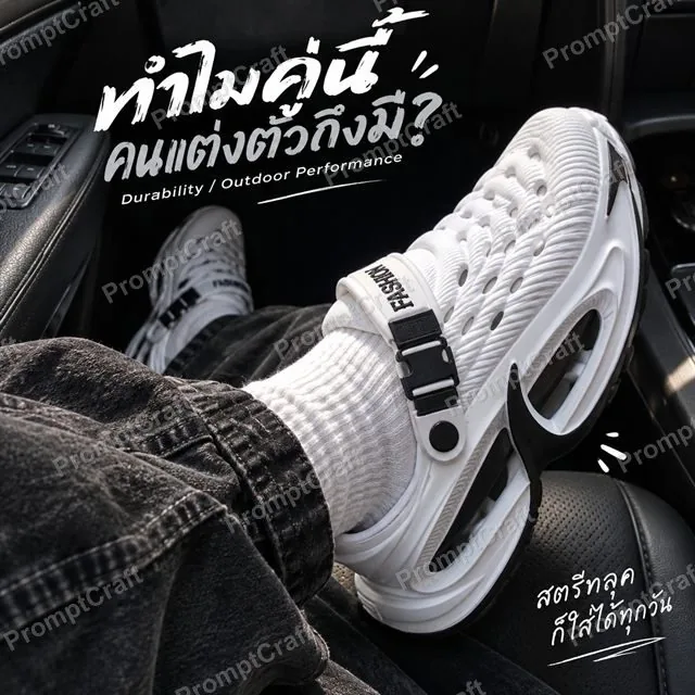 ตัวอย่างภาพโฆษณารองเท้าผ้าใบ